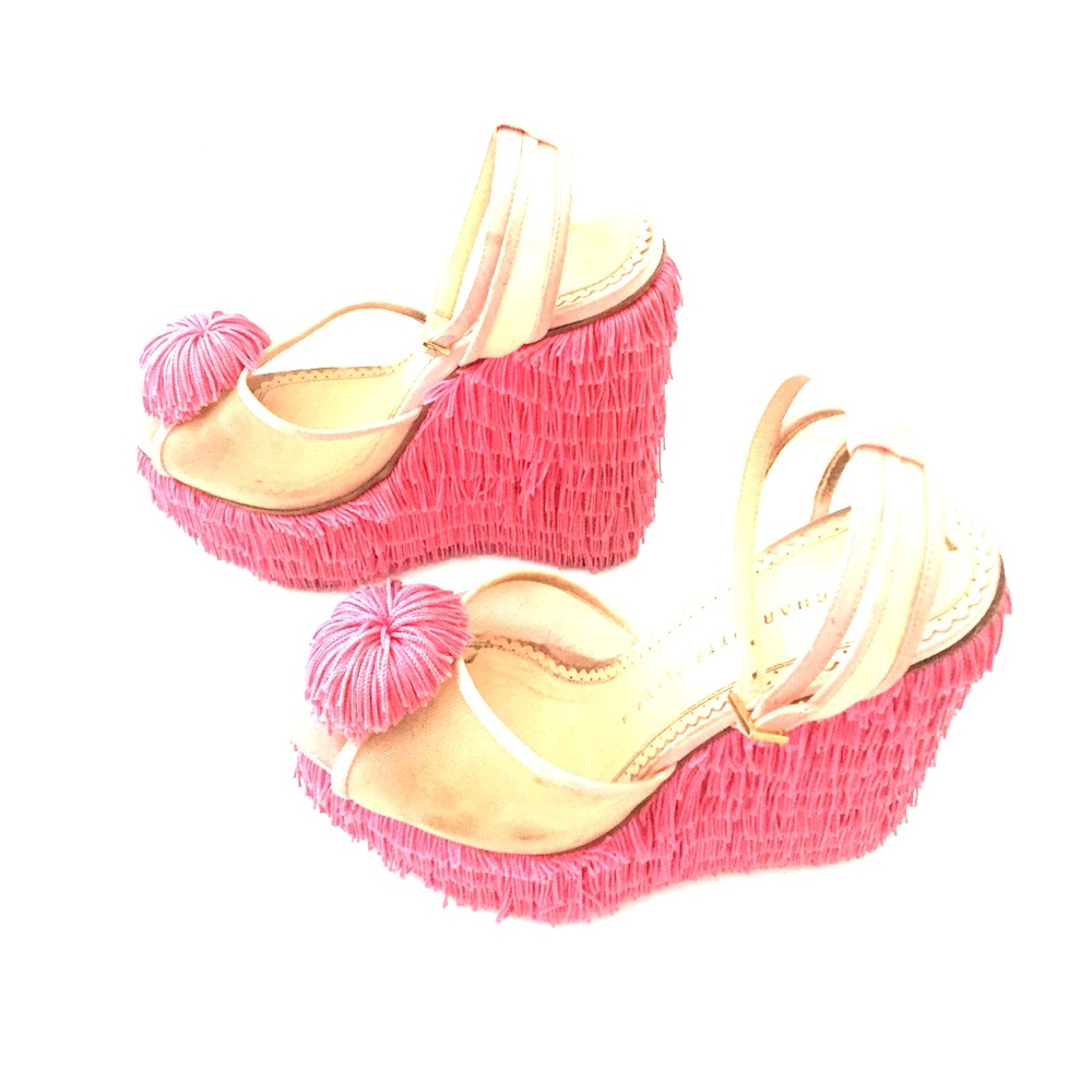 Charlotte Olympia Gigi Wedge sandal, Pink